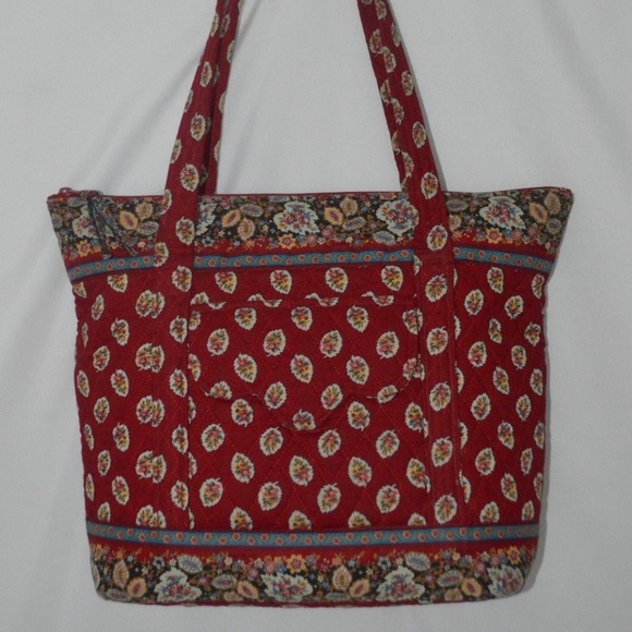 Vera Bradley Handbags - Vera Bradley Red Leaf Purse Shoulder Tote Villager